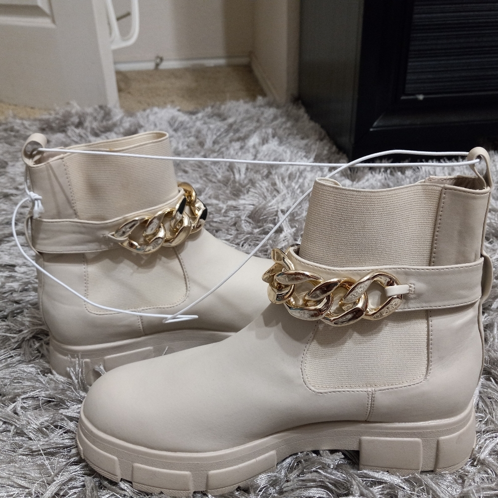 Rachel Zoe Off-White Ankle Boots